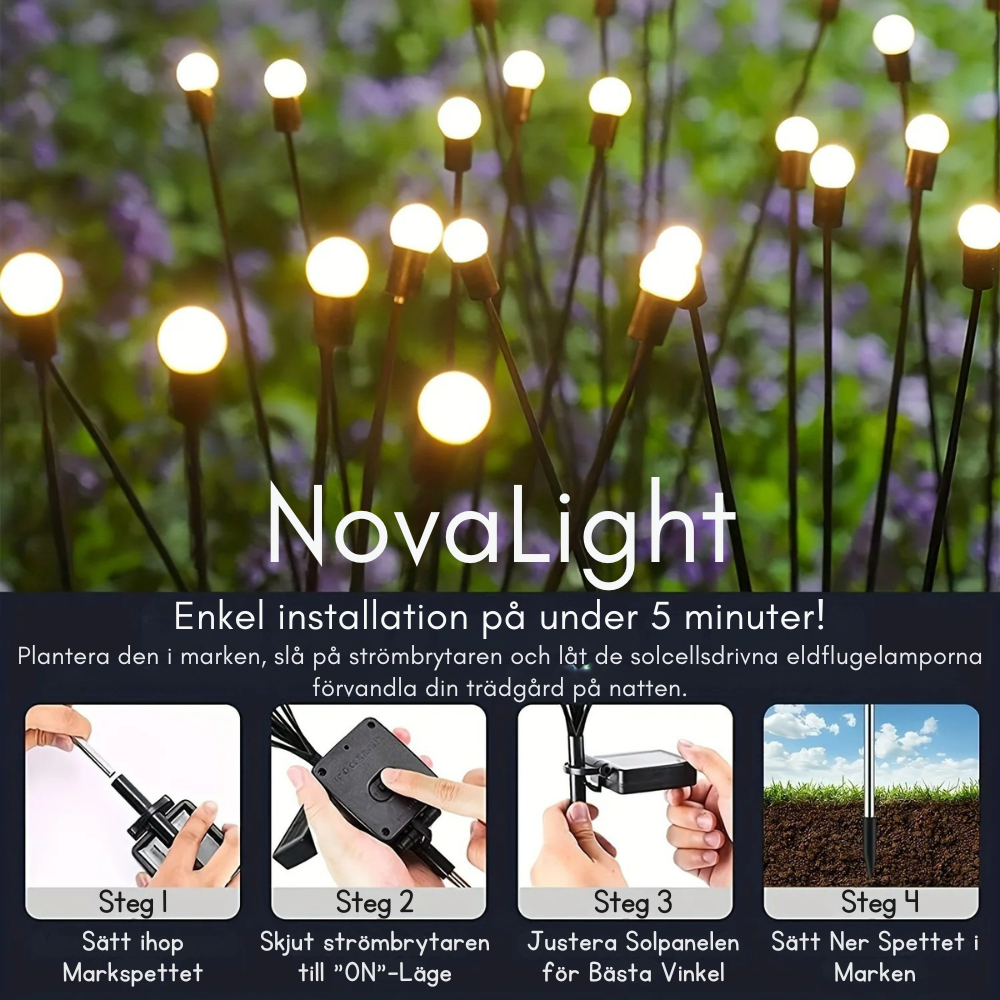 "NovaLight" Solcell trädgård belysning