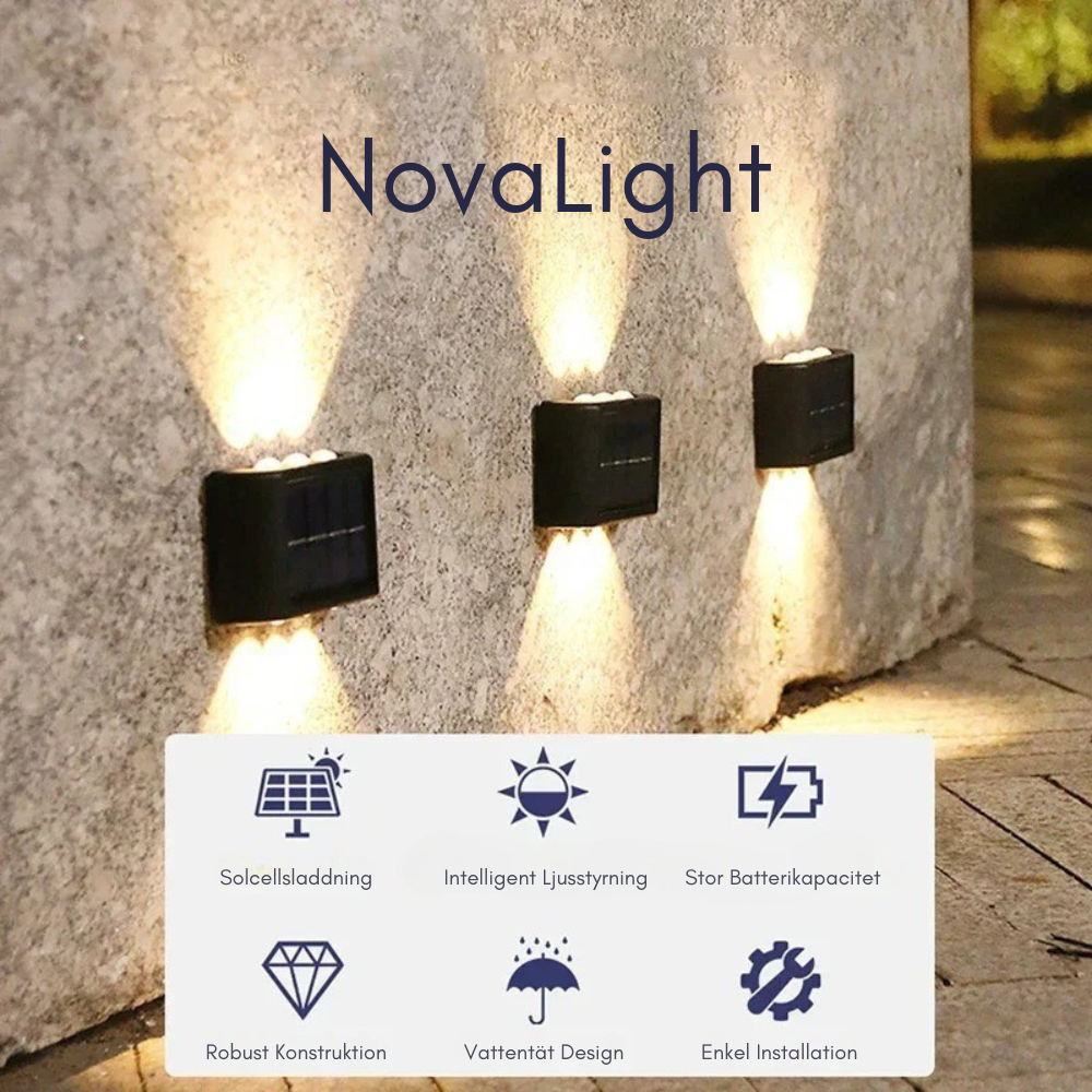 NovaLight Vägglampa (solcells belysning)